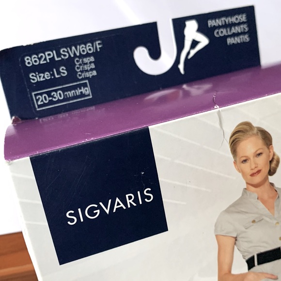 ✨SIGVARIS Opaque Beige Closed Toe Medical Pantyhose Sz LS - Picture 3 of 6
